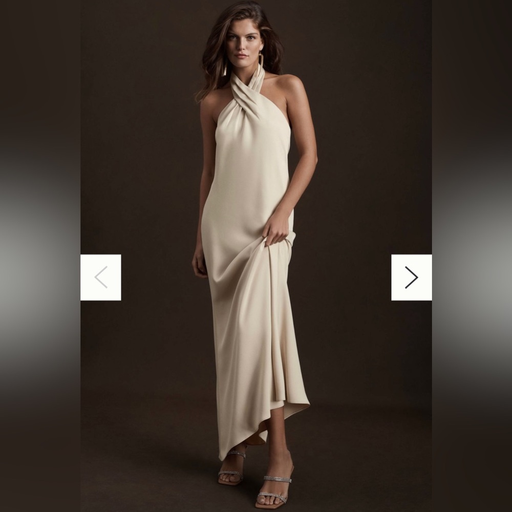 Anthropologie BHLDN Ruby Satin Charmeuse Dress bridesmaid dress